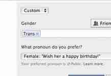 FACEBOOK NOW OFFERS GENDER DIVERSITY