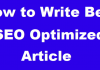 Basic tips to create and optimize your articles!