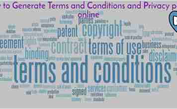 How to Generate Terms and Conditions and Privacy Policies Online